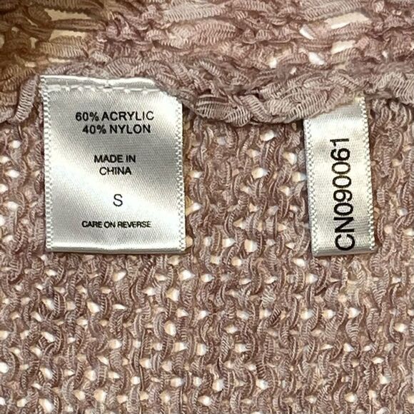 Soho Jeans New York & Company pullover dusty pink boat neck ribbon knit size S - Picture 9 of 13